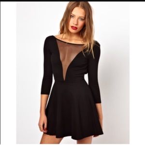 American Apparel Black Mesh Dress